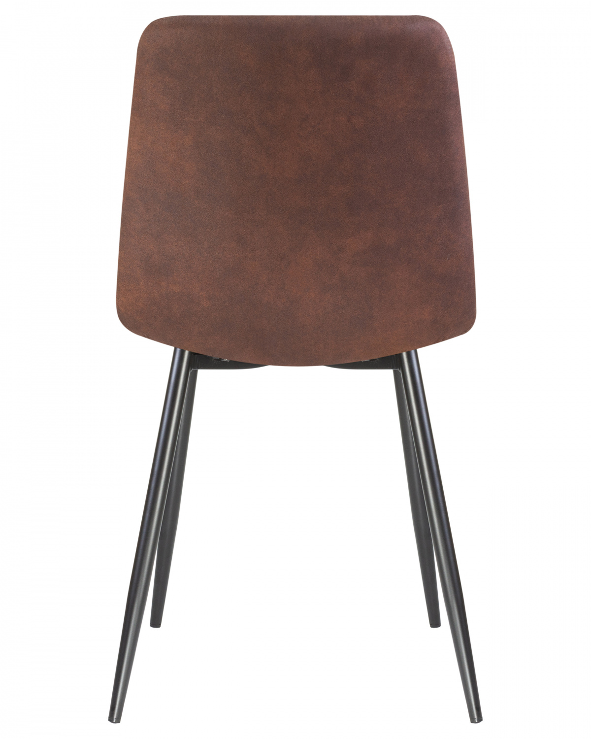 Стул обеденный DOBRIN ALEX, черные матовые ножки, коричневая микрофибра (PK-03)