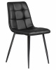 Стул обеденный DOBRIN ALEX, черные матовые ножки, чёрная экокожа (P-01)