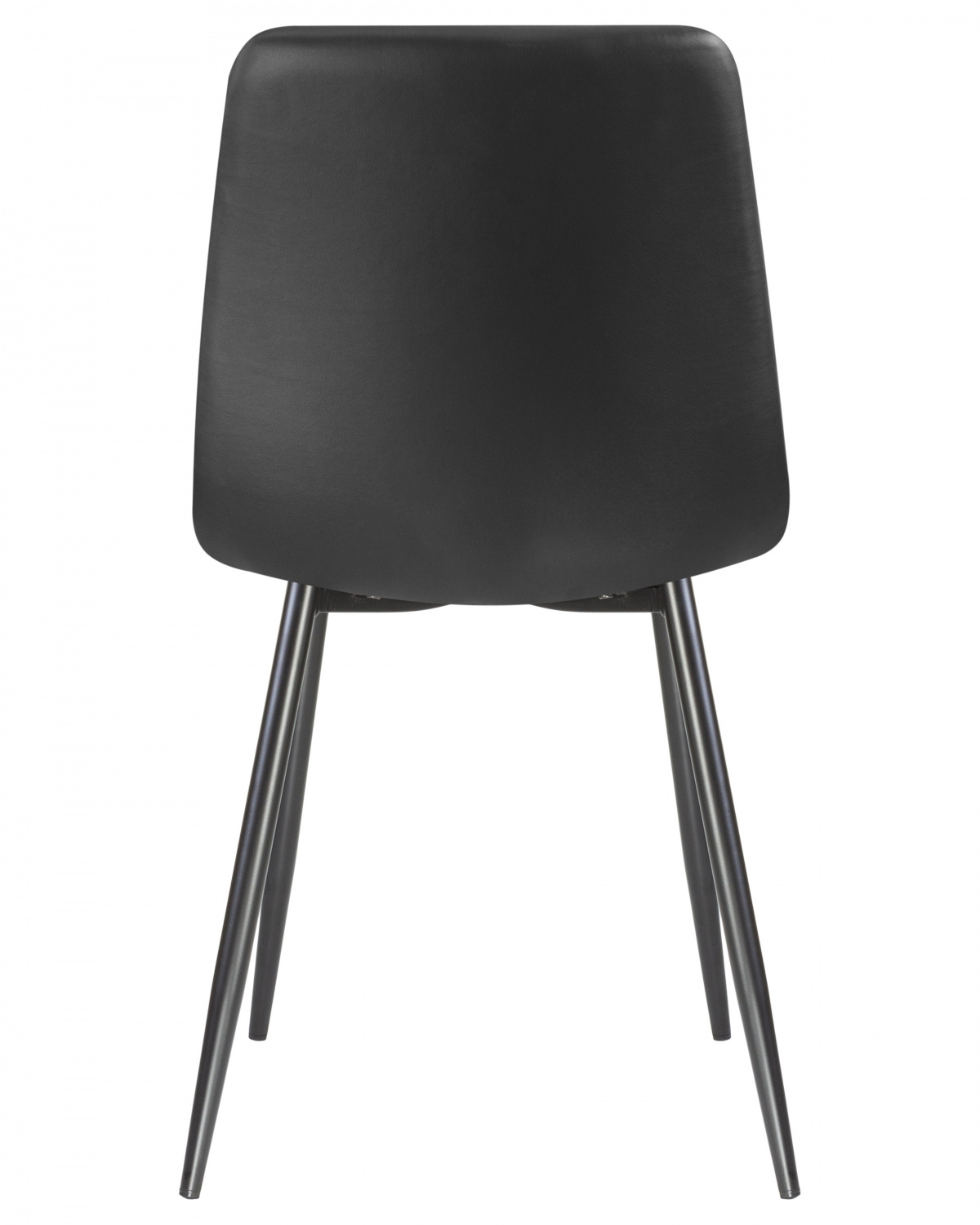 Стул обеденный DOBRIN ALEX, черные матовые ножки, чёрная экокожа (P-01)