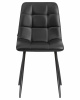 Стул обеденный DOBRIN ALEX, черные матовые ножки, чёрная экокожа (P-01)