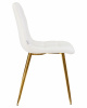 Стул обеденный DOBRIN ALEX, золотые ножки, белая экокожа (P-02)