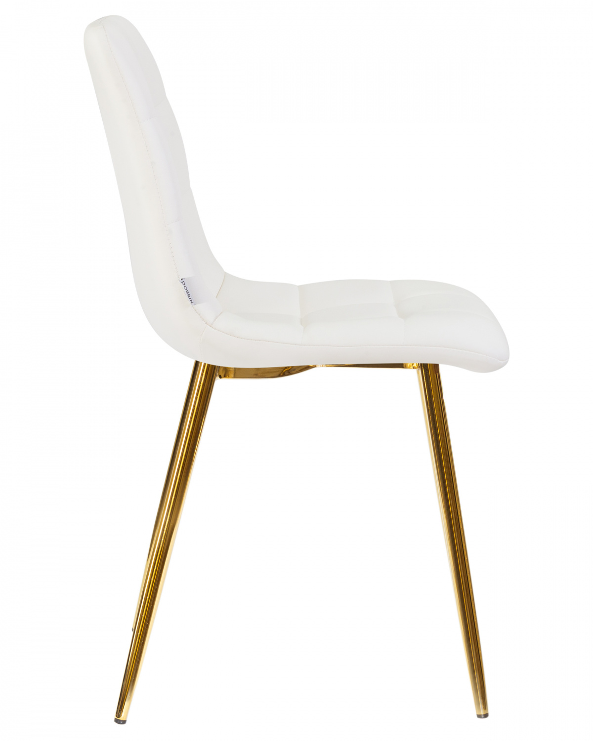 Стул обеденный DOBRIN ALEX, золотые ножки, белая экокожа (P-02)