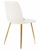 Стул обеденный DOBRIN ALEX, золотые ножки, белая экокожа (P-02)