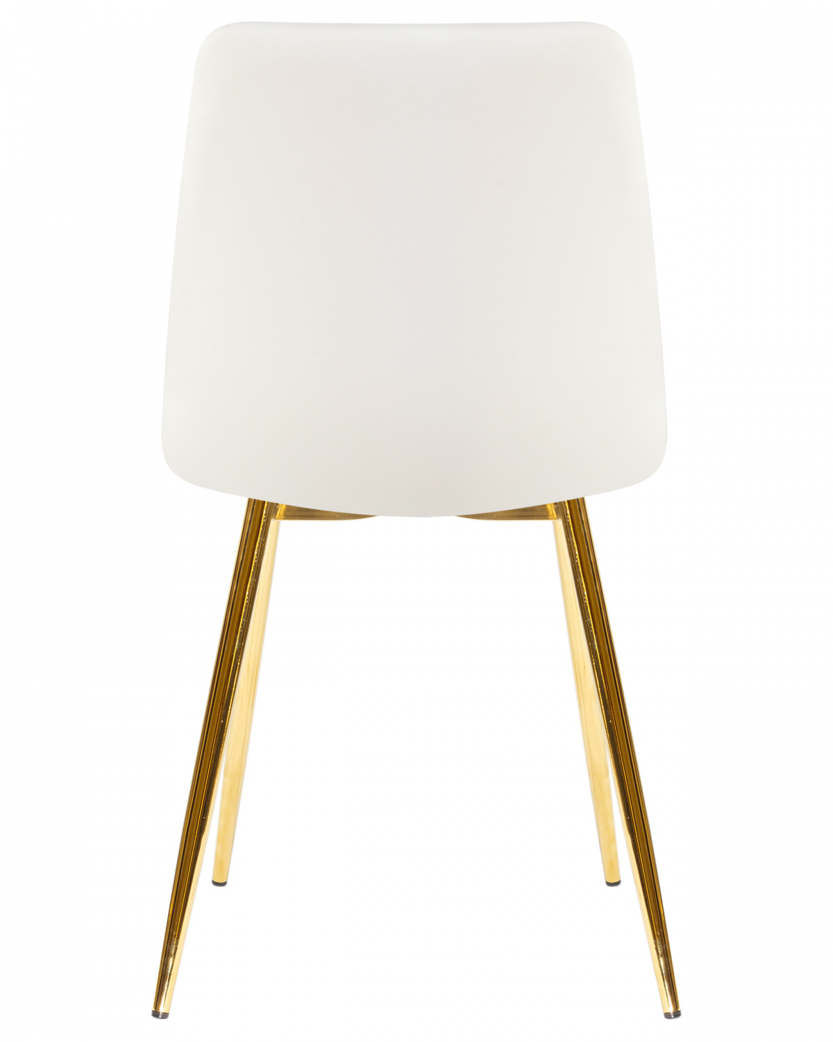 Стул обеденный DOBRIN ALEX, золотые ножки, белая экокожа (P-02)
