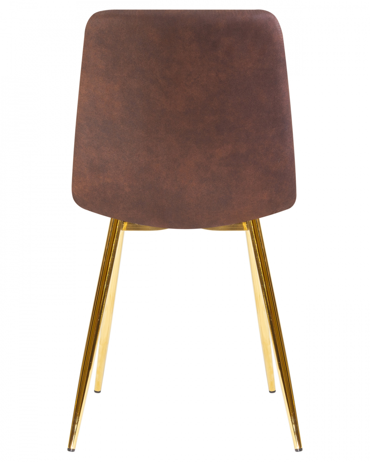Стул обеденный DOBRIN ALEX, золотые ножки, коричневая микрофибра (PK-03)