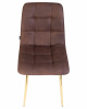 Стул обеденный DOBRIN ALEX, золотые ножки, коричневая микрофибра (PK-03)