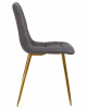 Стул обеденный DOBRIN ALEX, золотые ножки, серая антрацитовая винтажная экокожа (RU-08)