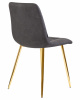 Стул обеденный DOBRIN ALEX, золотые ножки, серая антрацитовая винтажная экокожа (RU-08)