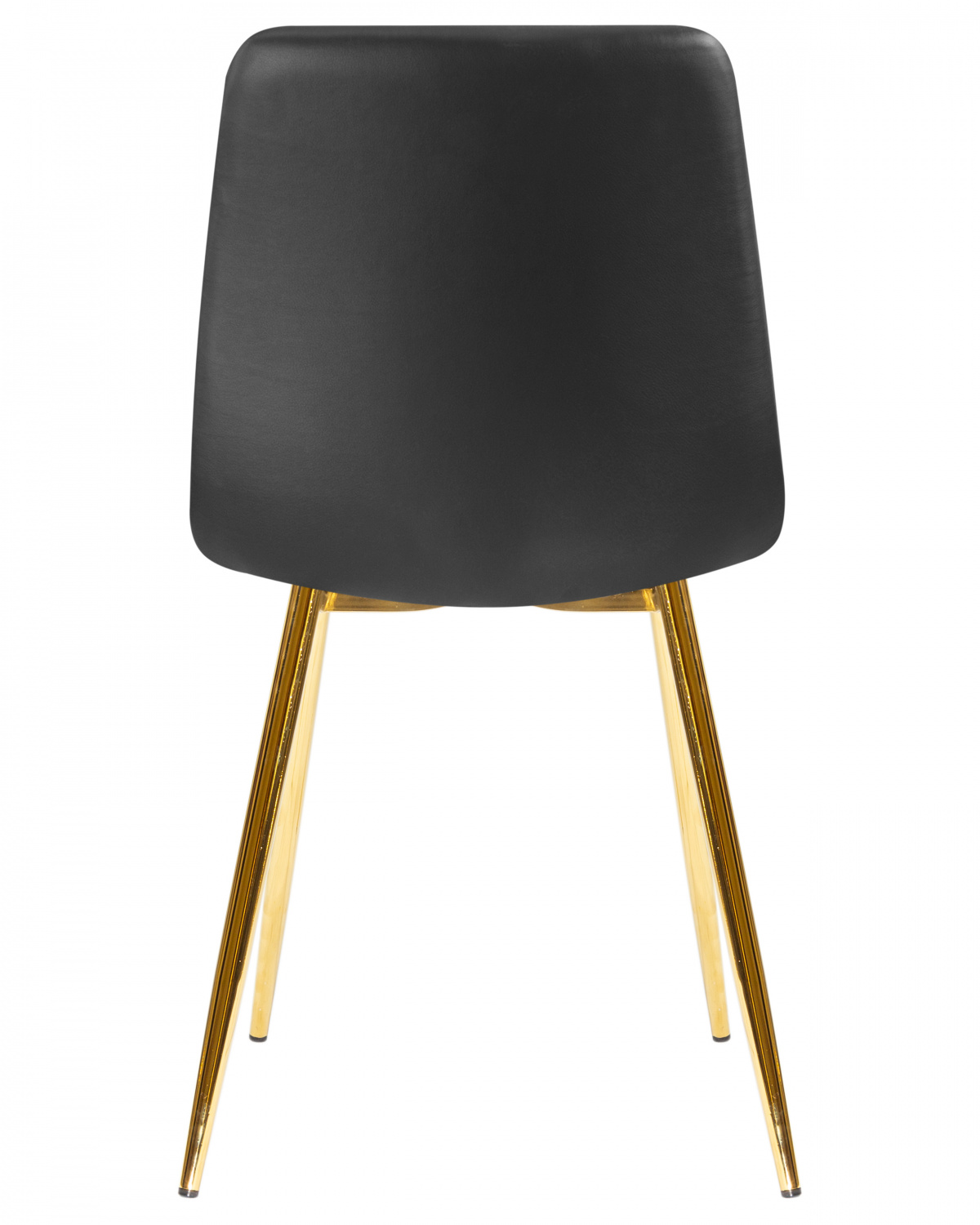 Стул обеденный DOBRIN ALEX, золотые ножки, чёрная экокожа (P-01)