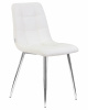 Стул обеденный DOBRIN ALEX, хром ножки, белая экокожа (P-02)