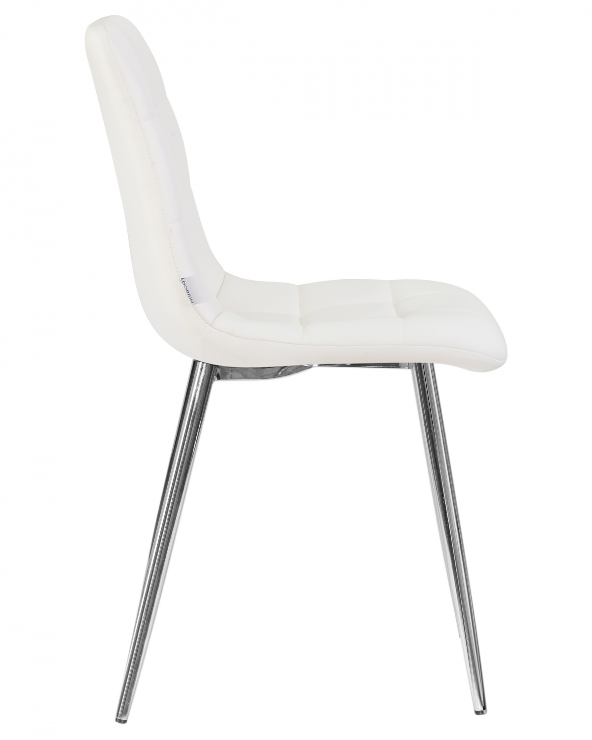 Стул обеденный DOBRIN ALEX, хром ножки, белая экокожа (P-02)
