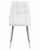 Стул обеденный DOBRIN ALEX, хром ножки, белая экокожа (P-02)