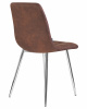 Стул обеденный DOBRIN ALEX, хром ножки, коричневая микрофибра (PK-03)
