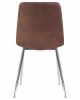 Стул обеденный DOBRIN ALEX, хром ножки, коричневая микрофибра (PK-03)