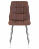 Стул обеденный DOBRIN ALEX, хром ножки, коричневая микрофибра (PK-03)
