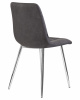 Стул обеденный DOBRIN ALEX, хром ножки, серая антрацитовая винтажная экокожа (RU-08)