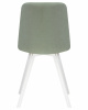 Стул обеденный DOBRIN ALEX SQUARE, белые ножки, мята ткань (UF860-11B)
