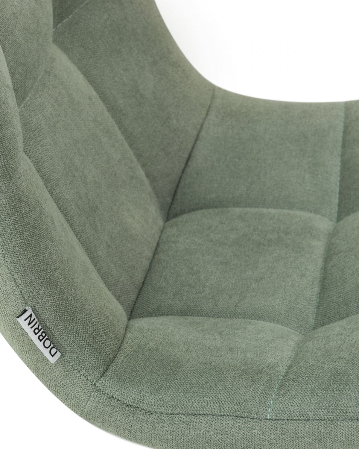 Стул обеденный DOBRIN ALEX SQUARE, белые ножки, мята ткань (UF860-11B)