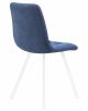 Стул обеденный DOBRIN ALEX SQUARE, белые ножки, синяя ткань (UF860-14B)