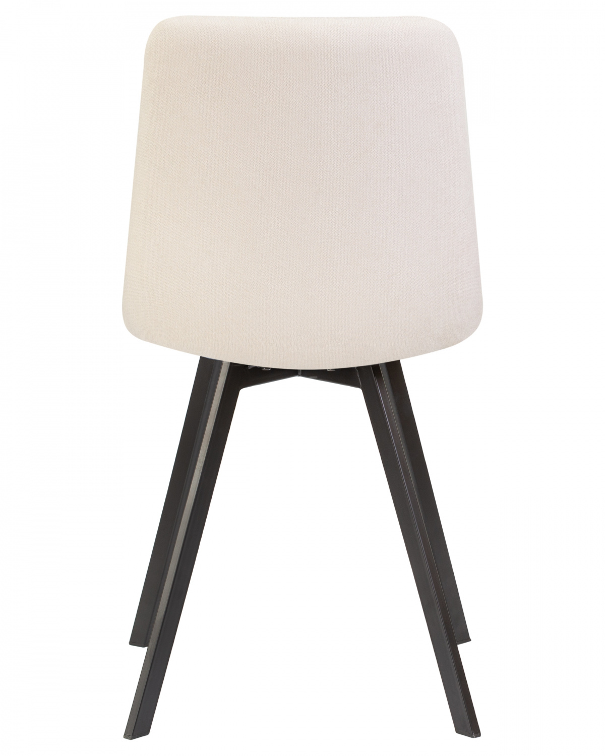 Стул обеденный DOBRIN ALEX SQUARE, черные матовые ножки, кремовая ткань (UF860-01B)