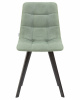 Стул обеденный DOBRIN ALEX SQUARE, черные матовые ножки, мята ткань (UF860-11B)