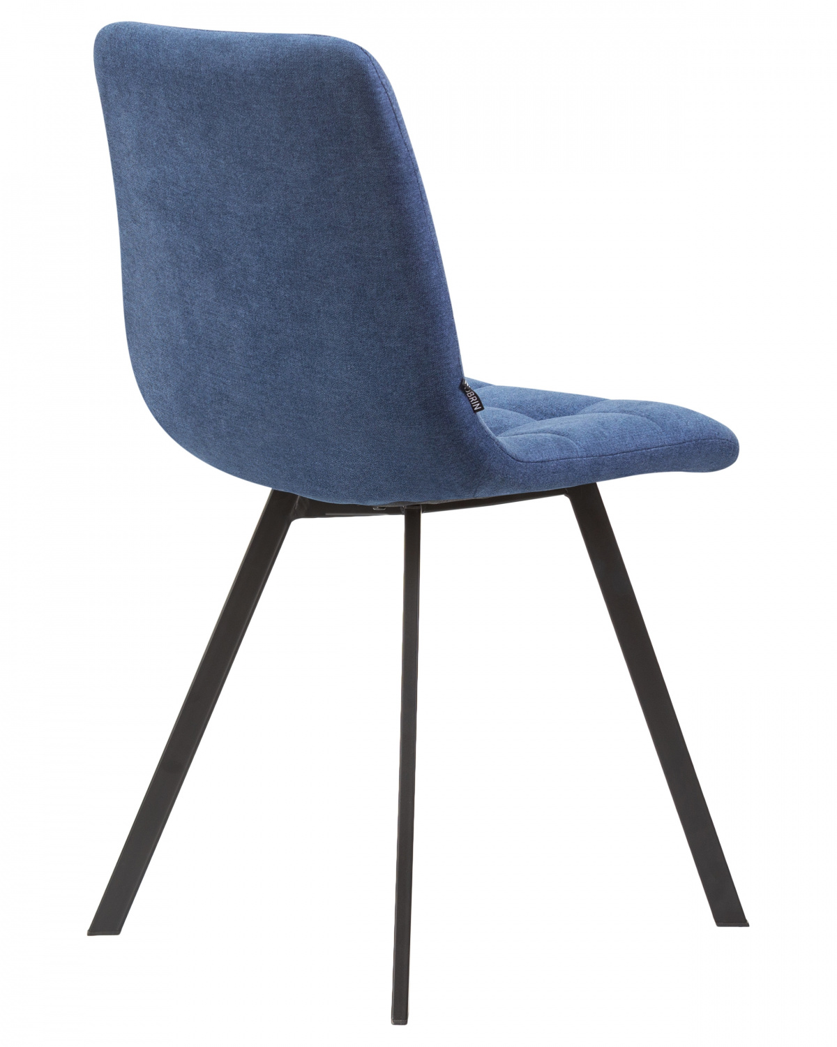 Стул обеденный DOBRIN ALEX SQUARE, черные матовые ножки, синяя ткань (UF860-14B)