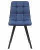 Стул обеденный DOBRIN ALEX SQUARE, черные матовые ножки, синяя ткань (UF860-14B)