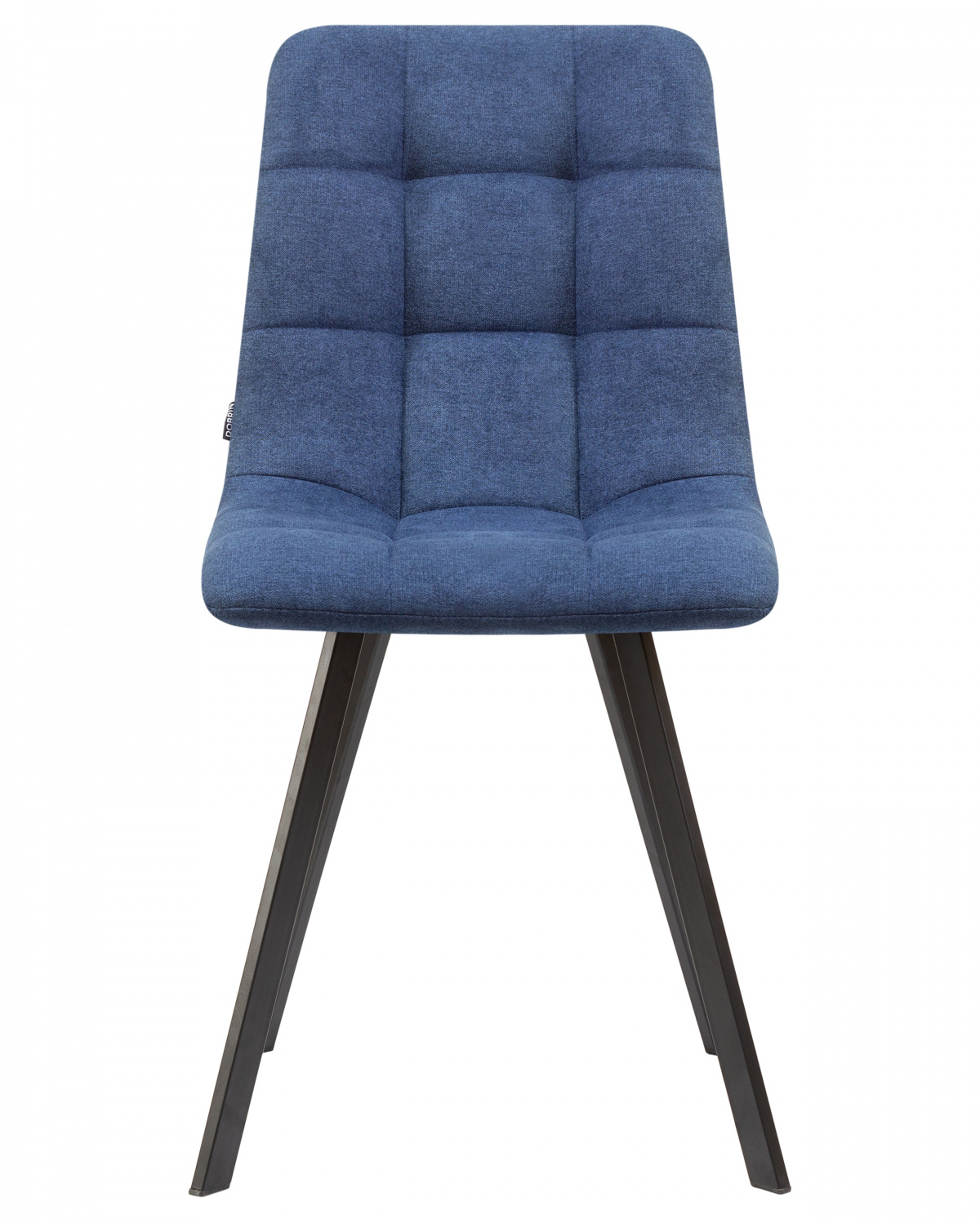 Стул обеденный DOBRIN ALEX SQUARE, черные матовые ножки, синяя ткань (UF860-14B)