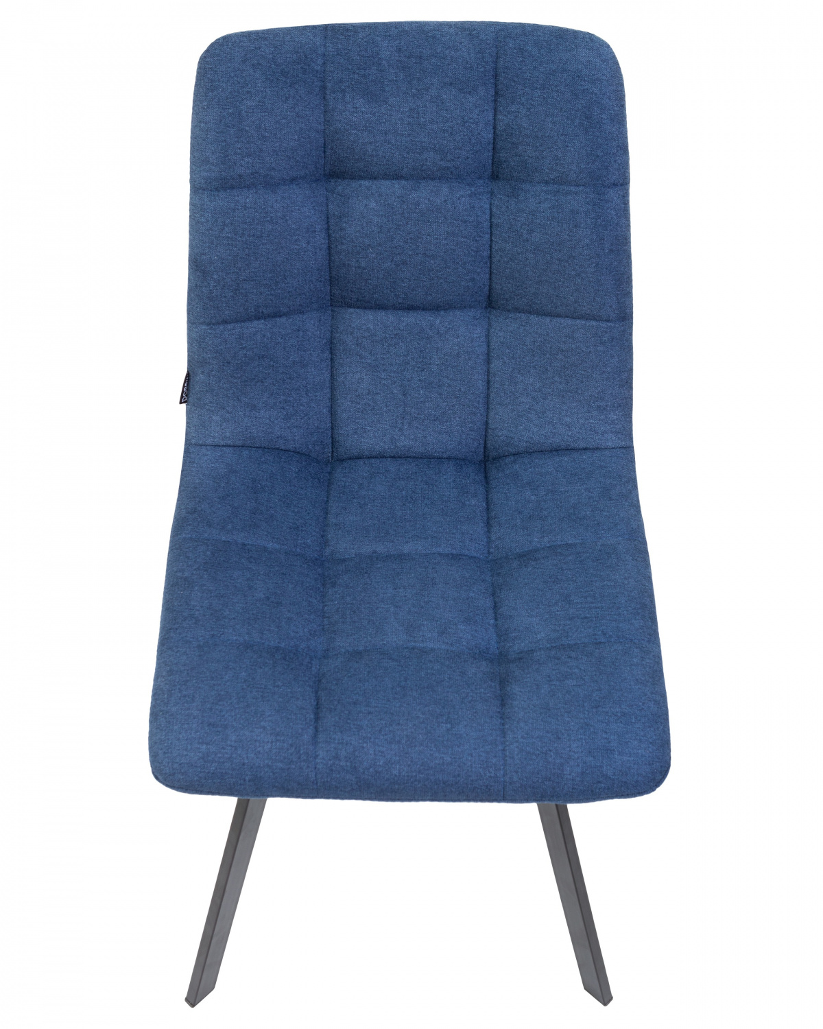 Стул обеденный DOBRIN ALEX SQUARE, черные матовые ножки, синяя ткань (UF860-14B)