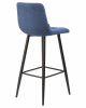 Стул барный DOBRIN NICOLE, черные матовые ножки, синяя ткань (UF860-14B)