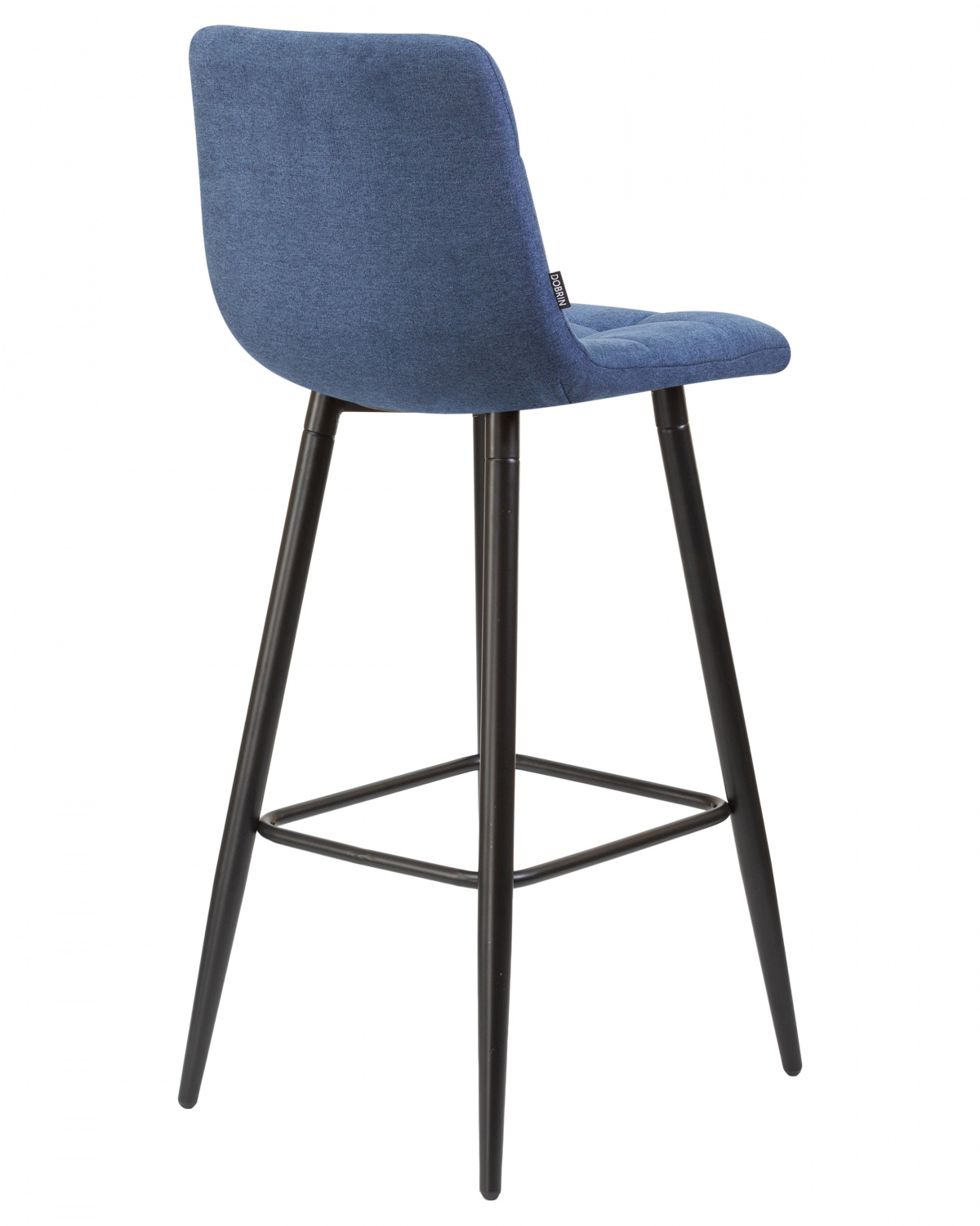 Стул барный DOBRIN NICOLE, черные матовые ножки, синяя ткань (UF860-14B)