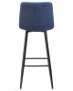 Стул барный DOBRIN NICOLE, черные матовые ножки, синяя ткань (UF860-14B)