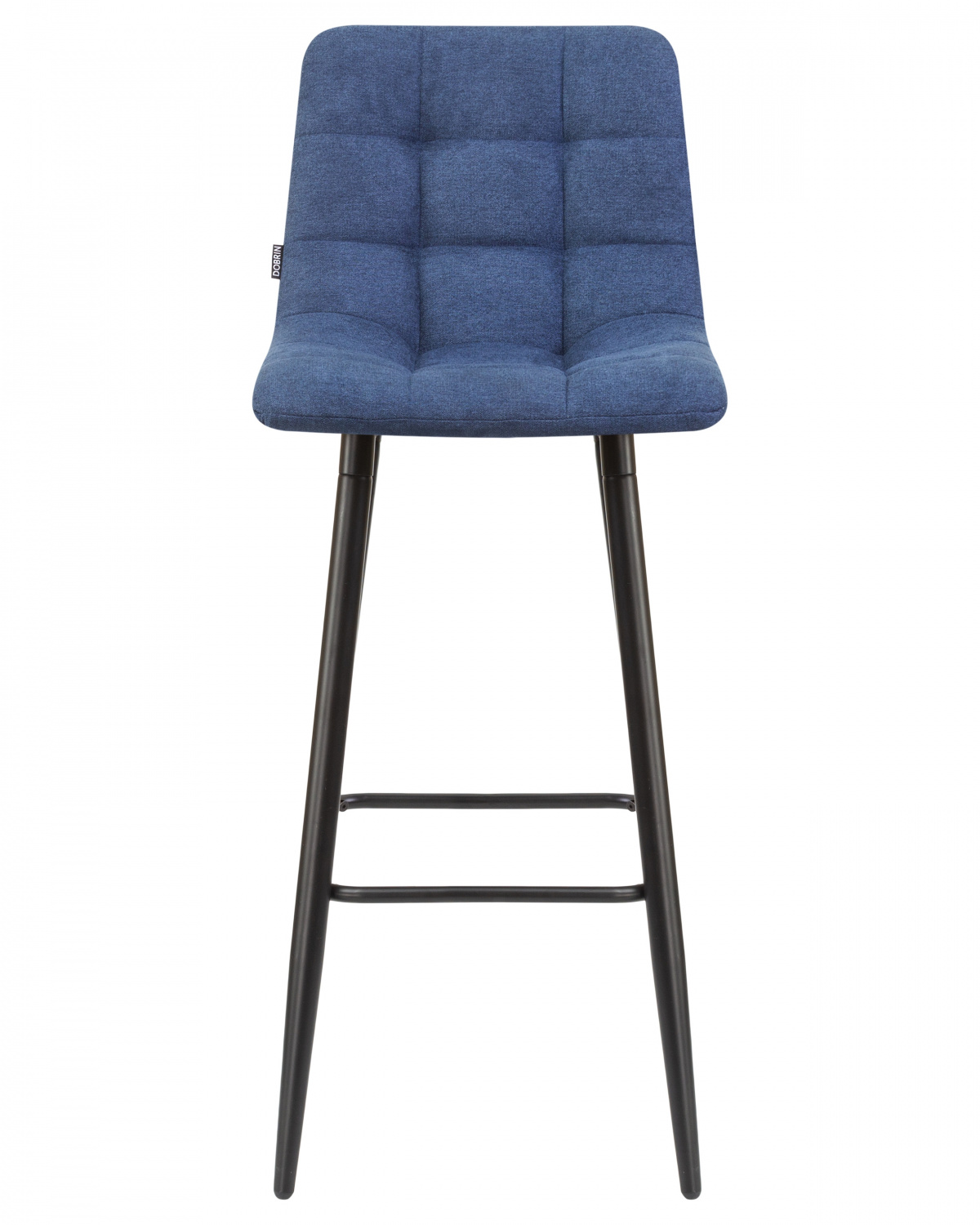 Стул барный DOBRIN NICOLE, черные матовые ножки, синяя ткань (UF860-14B)