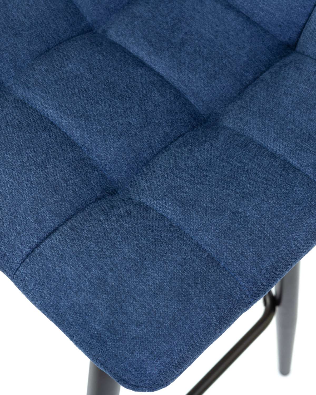 Стул барный DOBRIN NICOLE, черные матовые ножки, синяя ткань (UF860-14B)