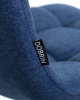 Стул барный DOBRIN NICOLE, черные матовые ножки, синяя ткань (UF860-14B)