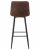 Стул барный DOBRIN NICOLE, черные матовые ножки, коричневая микрофибра (PK-03)