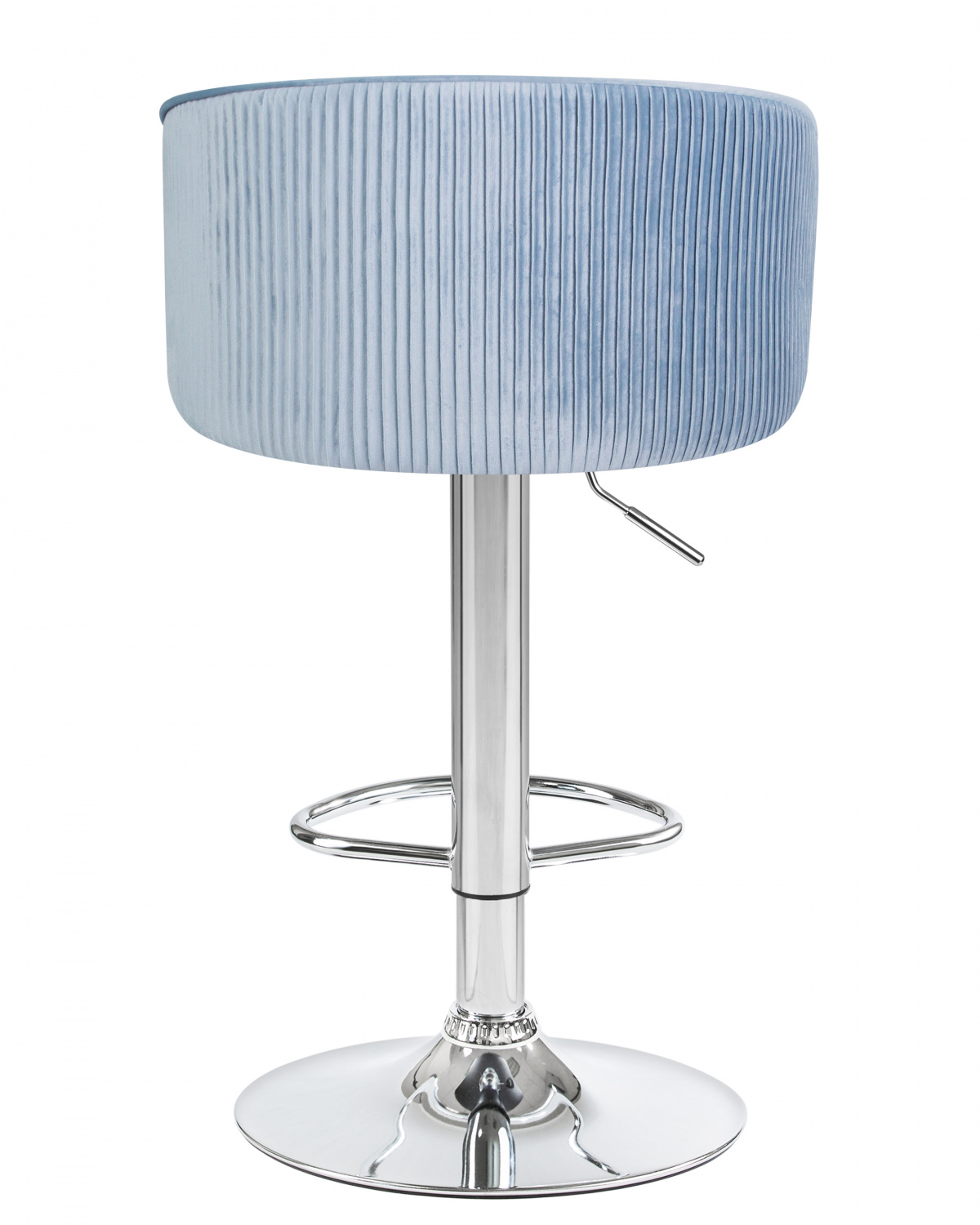 Стул барный DOBRIN DARCY, серо-голубой велюр (1922-6)