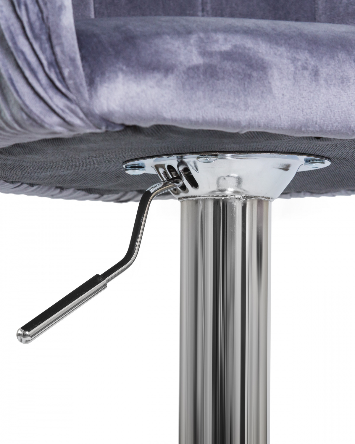 Стул барный DOBRIN DARCY, серый велюр (1922-19)