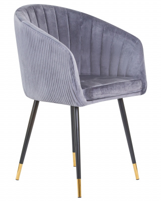 Стул обеденный DOBRIN MARY, серый велюр (1922-19)