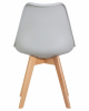 Стул обеденный DOBRIN JERRY SOFT, ножки светлый бук, цвет сиденья светло-серый (GR-01)