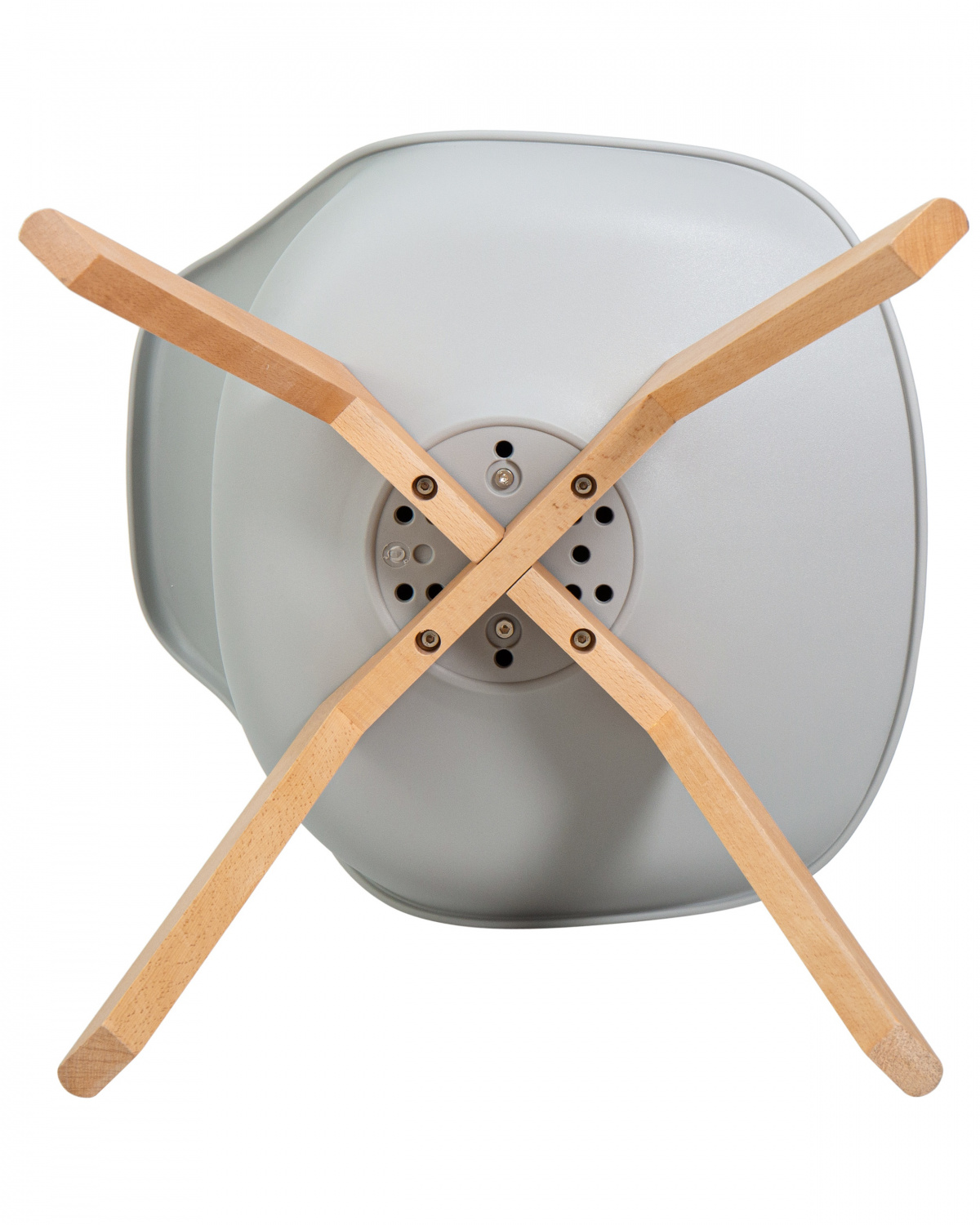 Стул обеденный DOBRIN JERRY SOFT, ножки светлый бук, цвет сиденья светло-серый (GR-01)