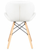 Стул обеденный DOBRIN BUTTERFLY, ножки светлый бук, цвет сиденья белый