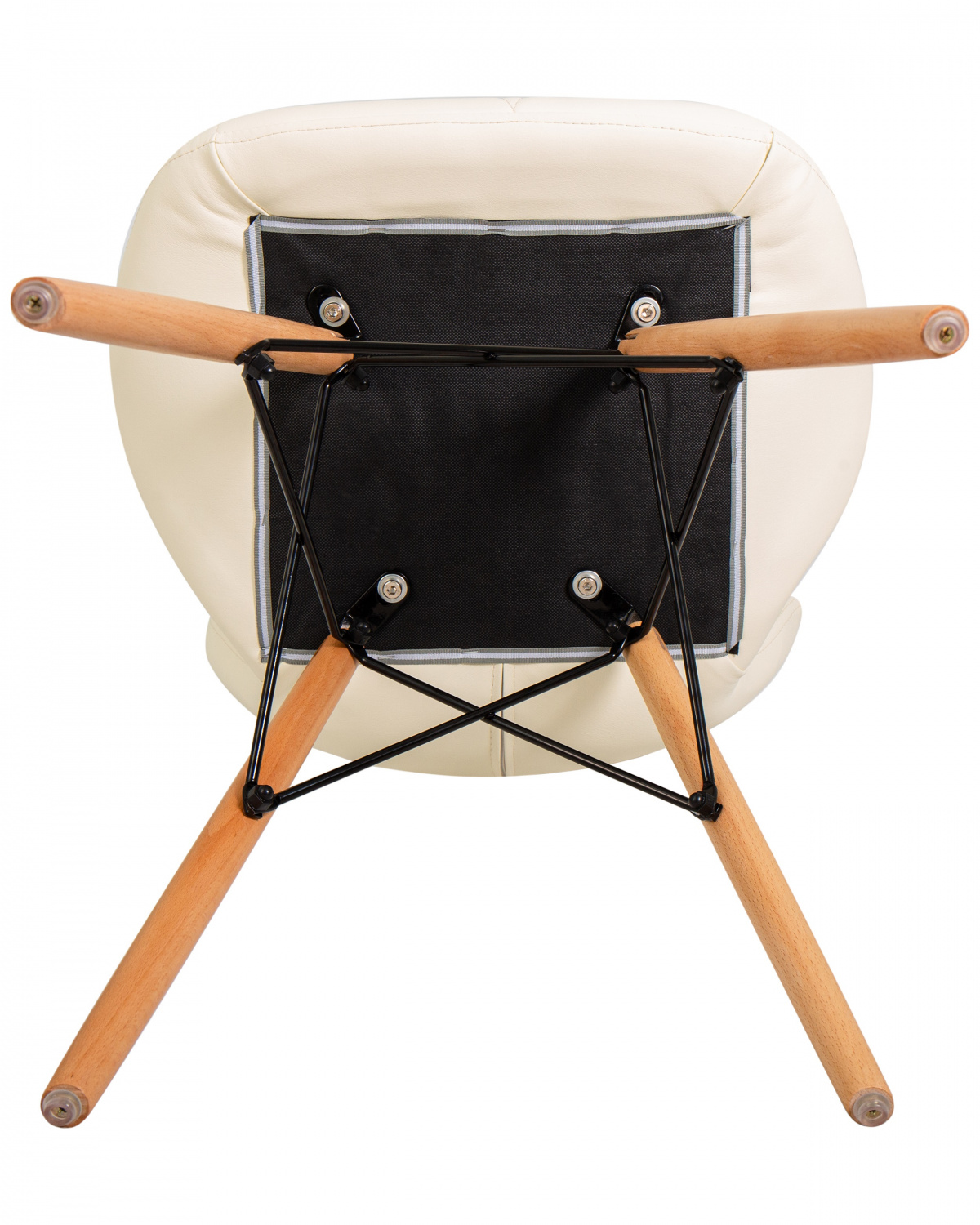 Стул обеденный DOBRIN BUTTERFLY, ножки светлый бук, цвет сиденья кремовый