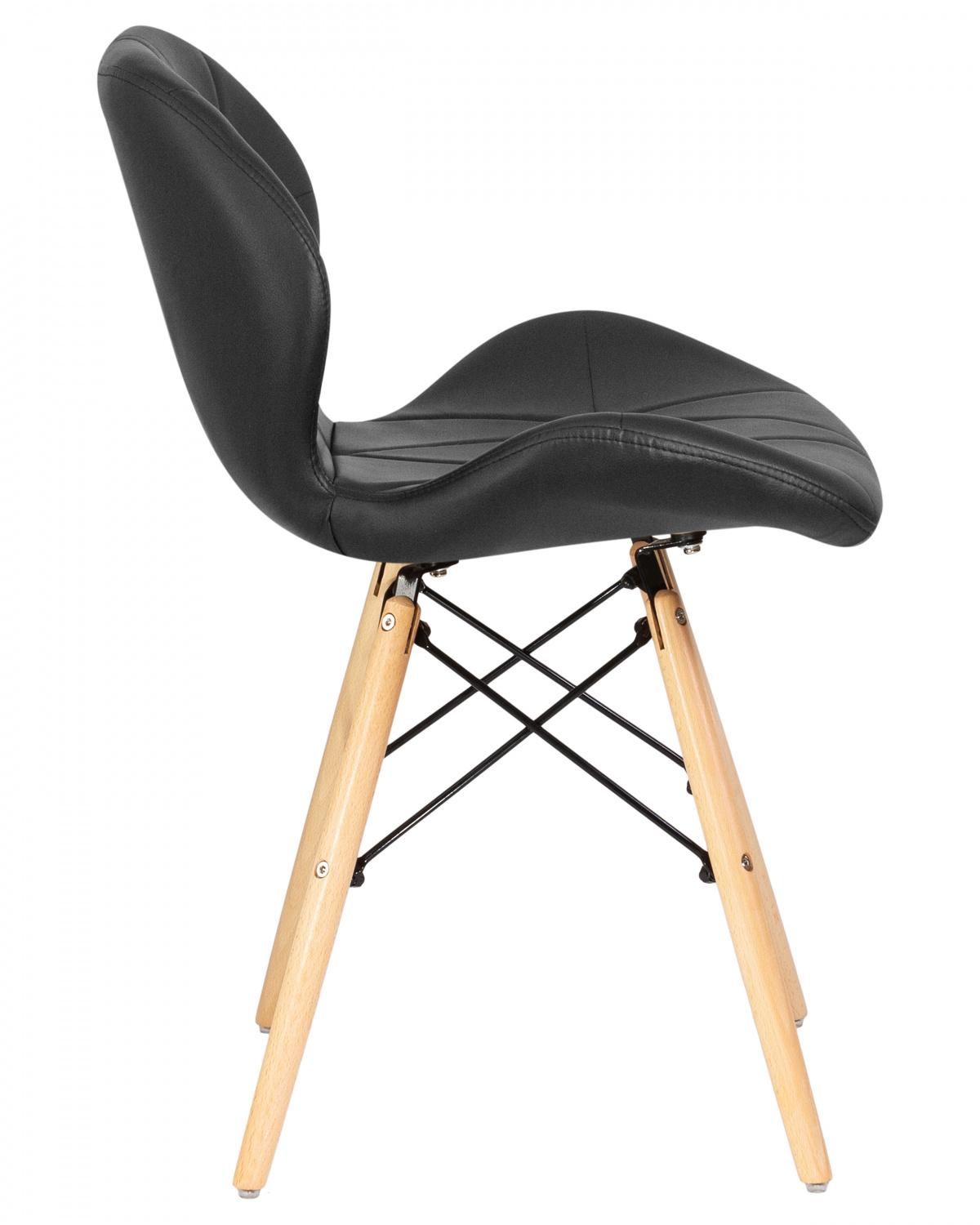 Стул обеденный DOBRIN BUTTERFLY, ножки светлый бук, цвет сиденья чёрный