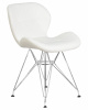 Стул обеденный DOBRIN BUTTERFLY CHROME, ножки хром, цвет белый