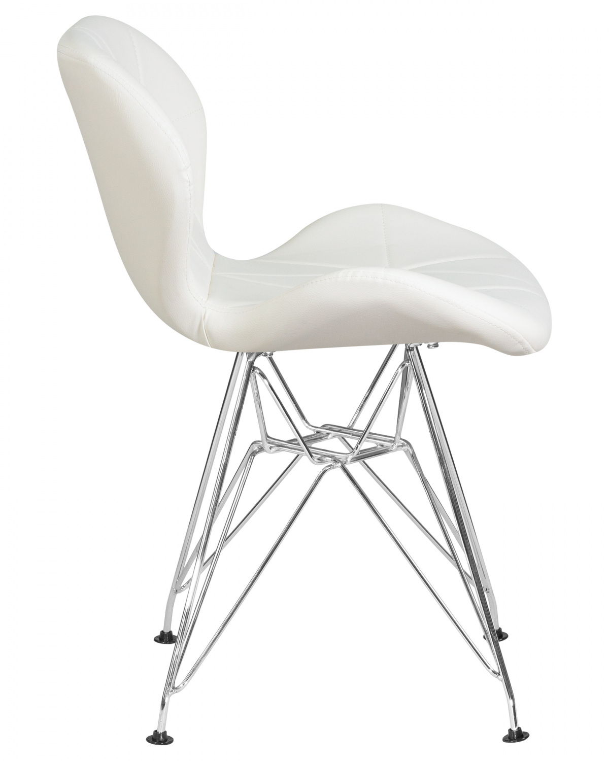 Стул обеденный DOBRIN BUTTERFLY CHROME, ножки хром, цвет белый