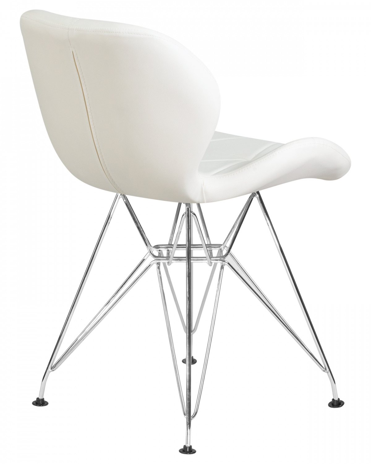 Стул обеденный DOBRIN BUTTERFLY CHROME, ножки хром, цвет белый