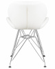 Стул обеденный DOBRIN BUTTERFLY CHROME, ножки хром, цвет белый