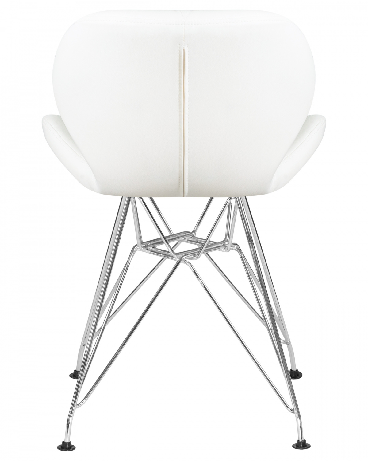 Стул обеденный DOBRIN BUTTERFLY CHROME, ножки хром, цвет белый