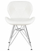 Стул обеденный DOBRIN BUTTERFLY CHROME, ножки хром, цвет белый